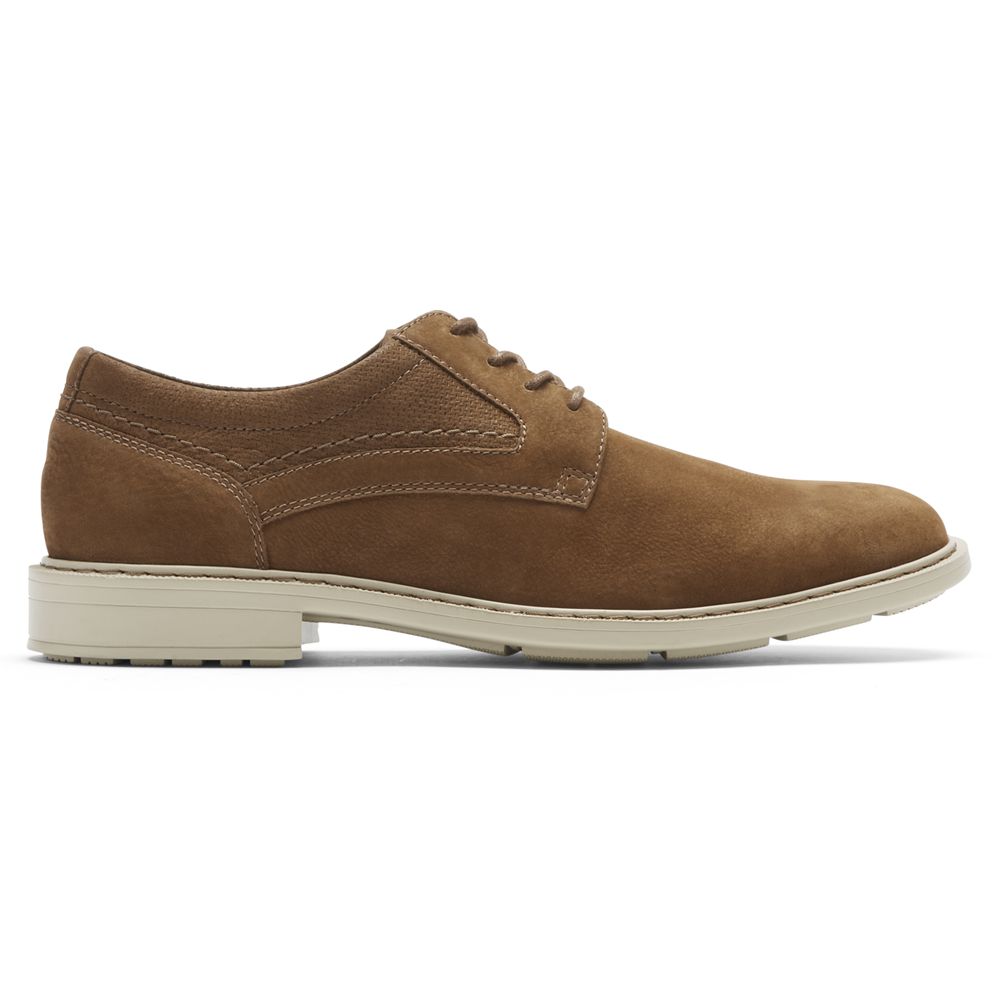 Rockport Canada Tanner Plain Toe - Mens Oxfords Brown (FGE548279)